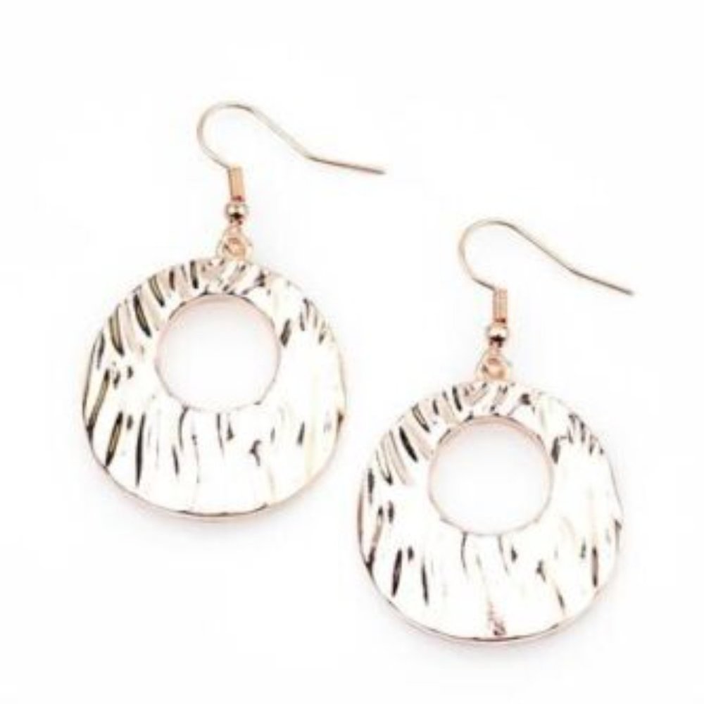 Paparazzi Warped Perceptions Rose Gold Earrings
